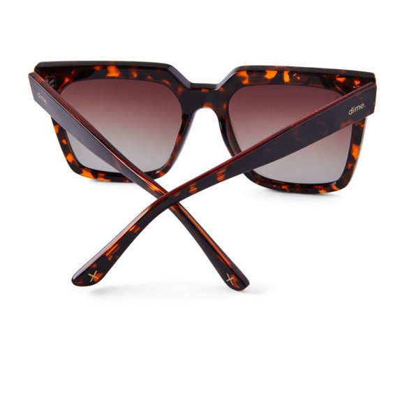 Dime Optics Topanga Sunglasses in Tortoise/ Brown Gradient main image 5